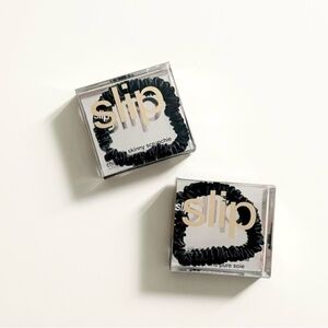 NWT Slip Pure Silk Skinny Scrunchies BLACK 👱🏼‍♀️ NEW IN PACKAGE